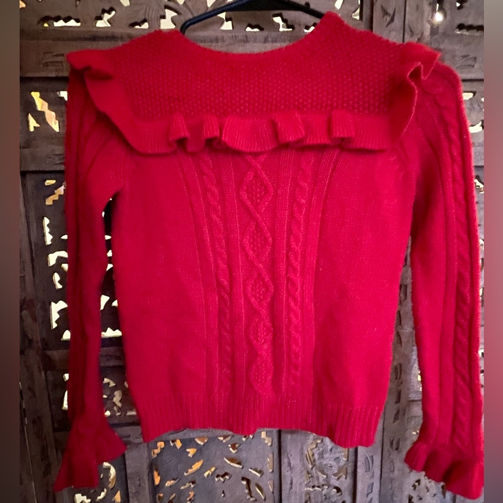 Adorable Red Ruffle Sweater (Janie and Jack)